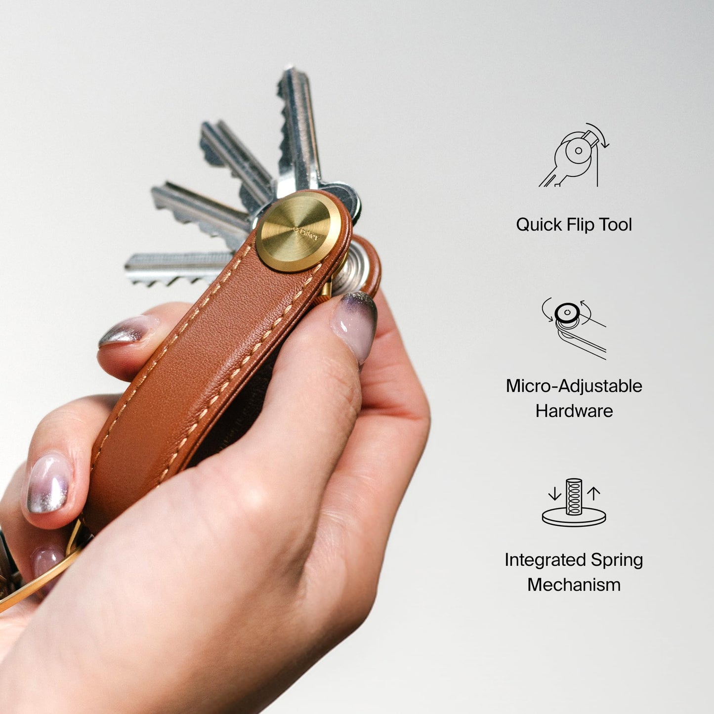 Orbitkey Key Organizer Pro - Leather (Blackout)