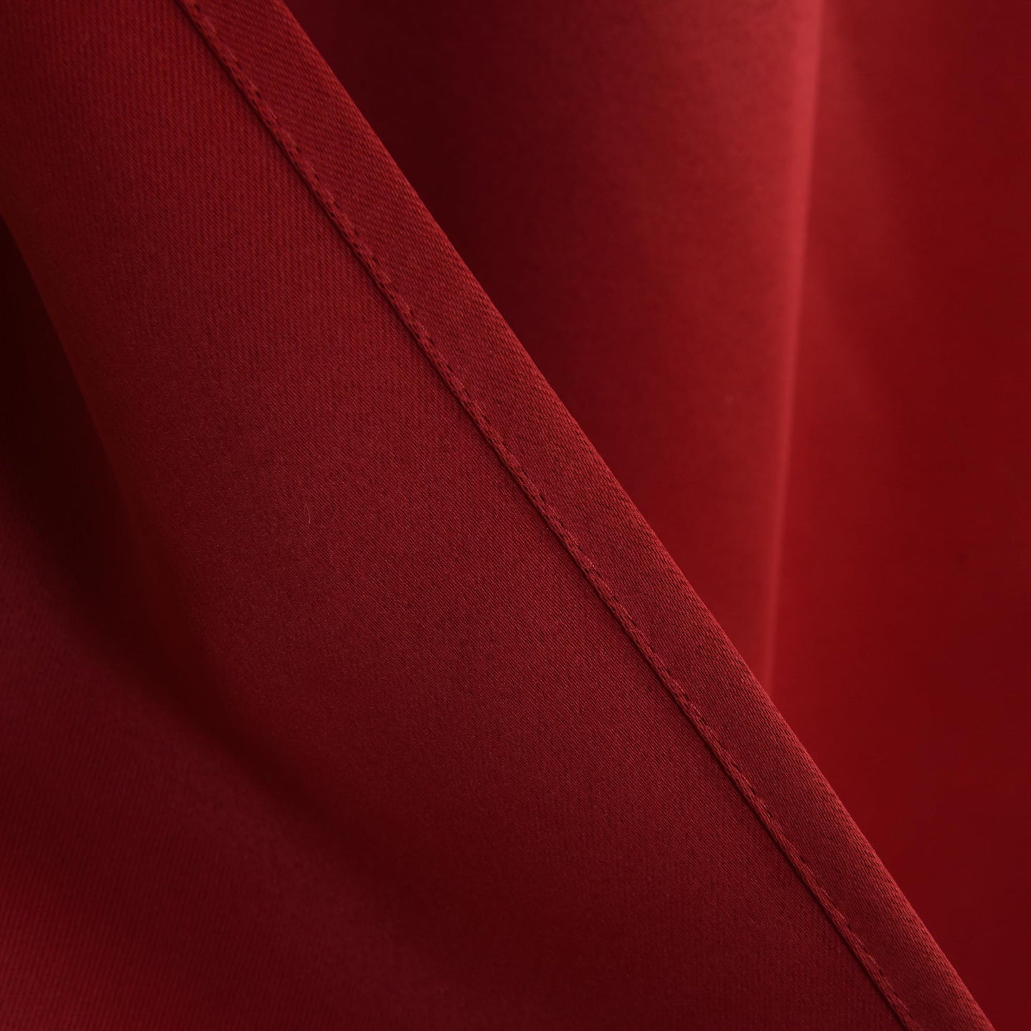 Aquazolax Christmas Red Window Valance Curtains 2 Pack - 52x14 Inch Rustic Rod Pocket Short Curtain Valances for Small Windows, Burgundy Red