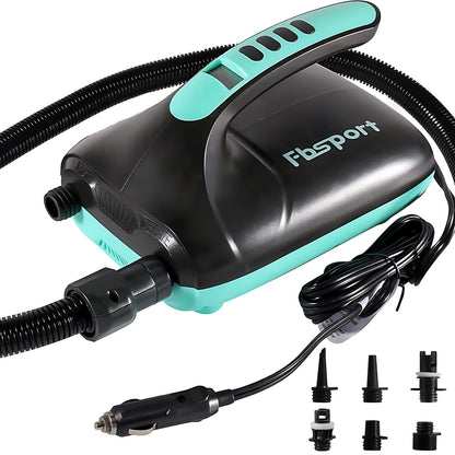 20PSI High Pressure SUP Vehicle Electric Air Pump, Inflation Paddle Board Pump for Stand Up Paddle Boards, Inflation & Deflation Function Quick Air Inflator for Paddleboards (Green)