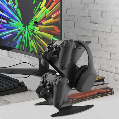 Controller Holder, Game Controller Rack Headset Stand for Xbox Series X S/Xbox one / PS5 / PS4 / NS/PC/Headset, Aluminum Metal Mount Universal Organizer for Video Game Accessories