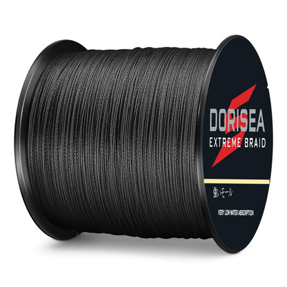 Dorisea Extreme Braid 100% Pe Black Braided Fishing Line 109Yards-2187Yards 6-550Lb Test Fishing Wire Fishing String Incredible Superline Zero Stretch (2000m/2187Yards 200lb/0.75mm(8Strands))