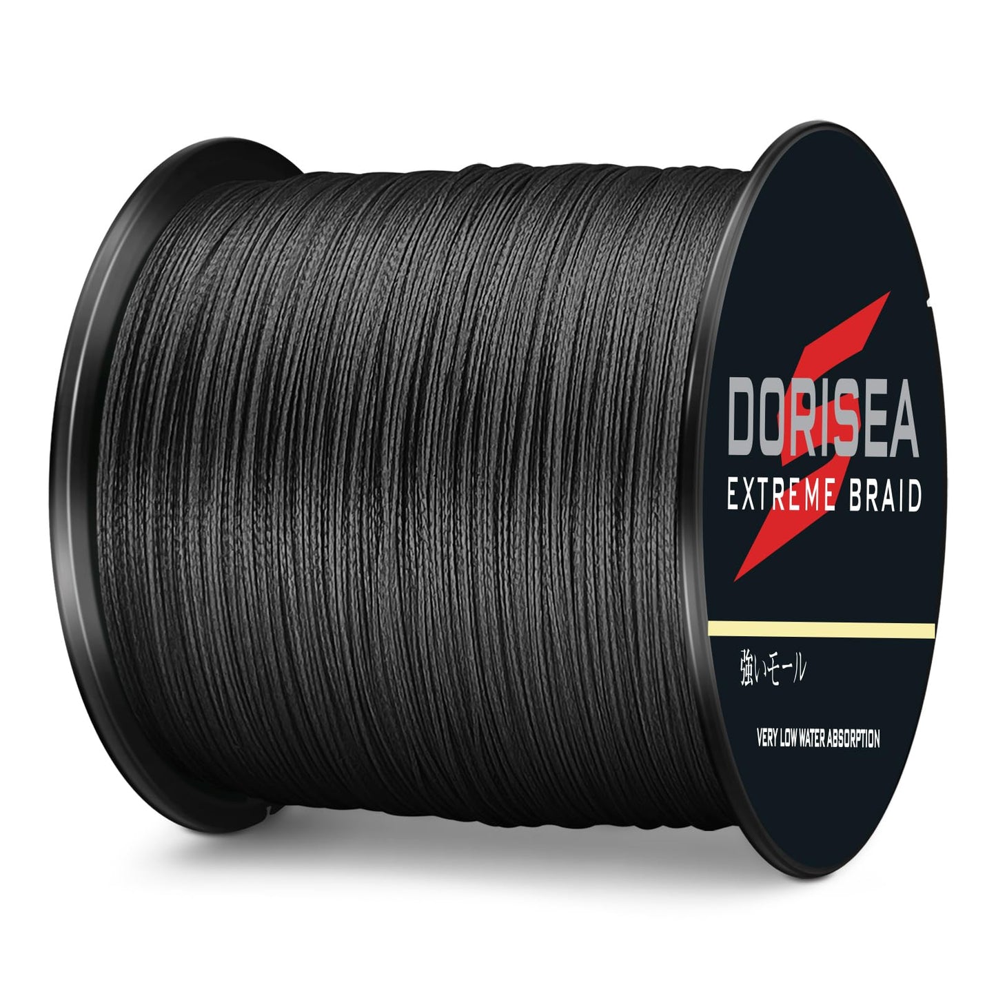 Dorisea Extreme Braid 100% Pe Black Braided Fishing Line 109Yards-2187Yards 6-550Lb Test Fishing Wire Fishing String Incredible Superline Zero Stretch (2000m/2187Yards 90lb/0.50mm)