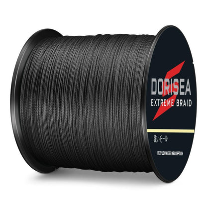 Dorisea Extreme Braid 100% Pe Black Braided Fishing Line 109Yards-2187Yards 6-550Lb Test Fishing Wire Fishing String Incredible Superline Zero Stretch (500m/546Yards 80lb/0.48mm)
