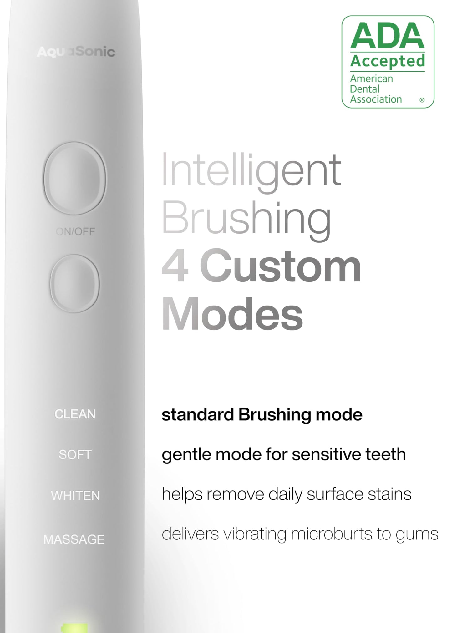 Aquasonic Vibe Series Ultra-Whitening Toothbrush – ADA Accepted Electric Toothbrush - 8 Brush Heads & Travel Case – 40,000 VPM Motor & Wireless Charging - 4 Modes w Smart Timer – Satin Rose Gold