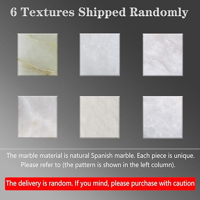 2 Pack 2 Light Square 14.7" Alabaster Marble Bathroom Wall Sconce Modern Concise Style Wall Light Fixture,Gold Finish for Bedroom Hallway Bedside