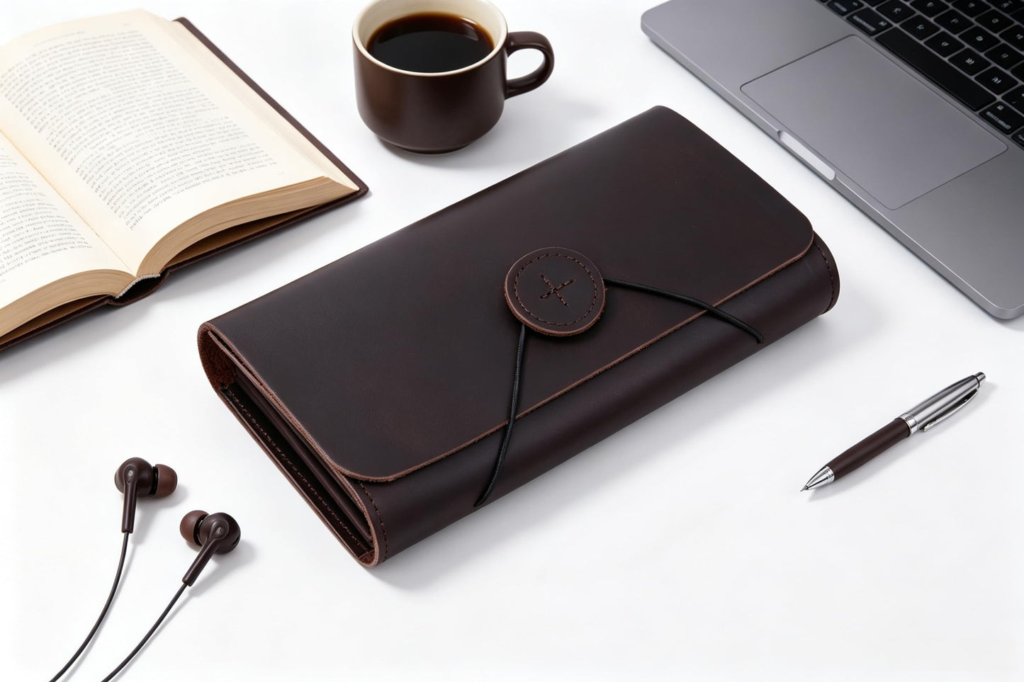 Genuine Leather A6 Receipt Organizer, Leather Expanding Accordion File Folder, 7 Pockets Expanding Bill Receipt Holder for Receipts,Invoices,Coupons,Cards, 7.8X4.3 Inches