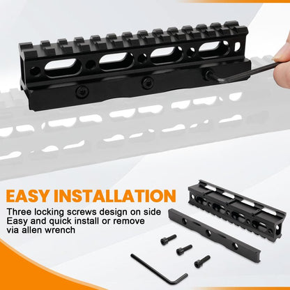 PUKESI 13 Slots Picatinny Rail Riser Mount, 1" High Profile Picatinny Riser Mount Short Pic Rails Accessories for Optic Red Dot Risers, with See-Through Design