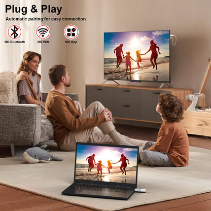 Wireless HDMI Transmitter and Receiver, Full HD 1080p for Streaming Audio Video for Laptop, PC to HDTV, Projector, Wireless HDMI Dongle, Wireless HDMI Extender