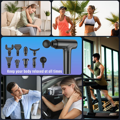 cotsoco Massage Gun, Muscle Massage Gun Deep Tissue Back Massager for Pain Relief, 20 Speeds Handheld Electric Massager Tool with Silent Brushless Motor, Suitable for Gym Office Home Travel