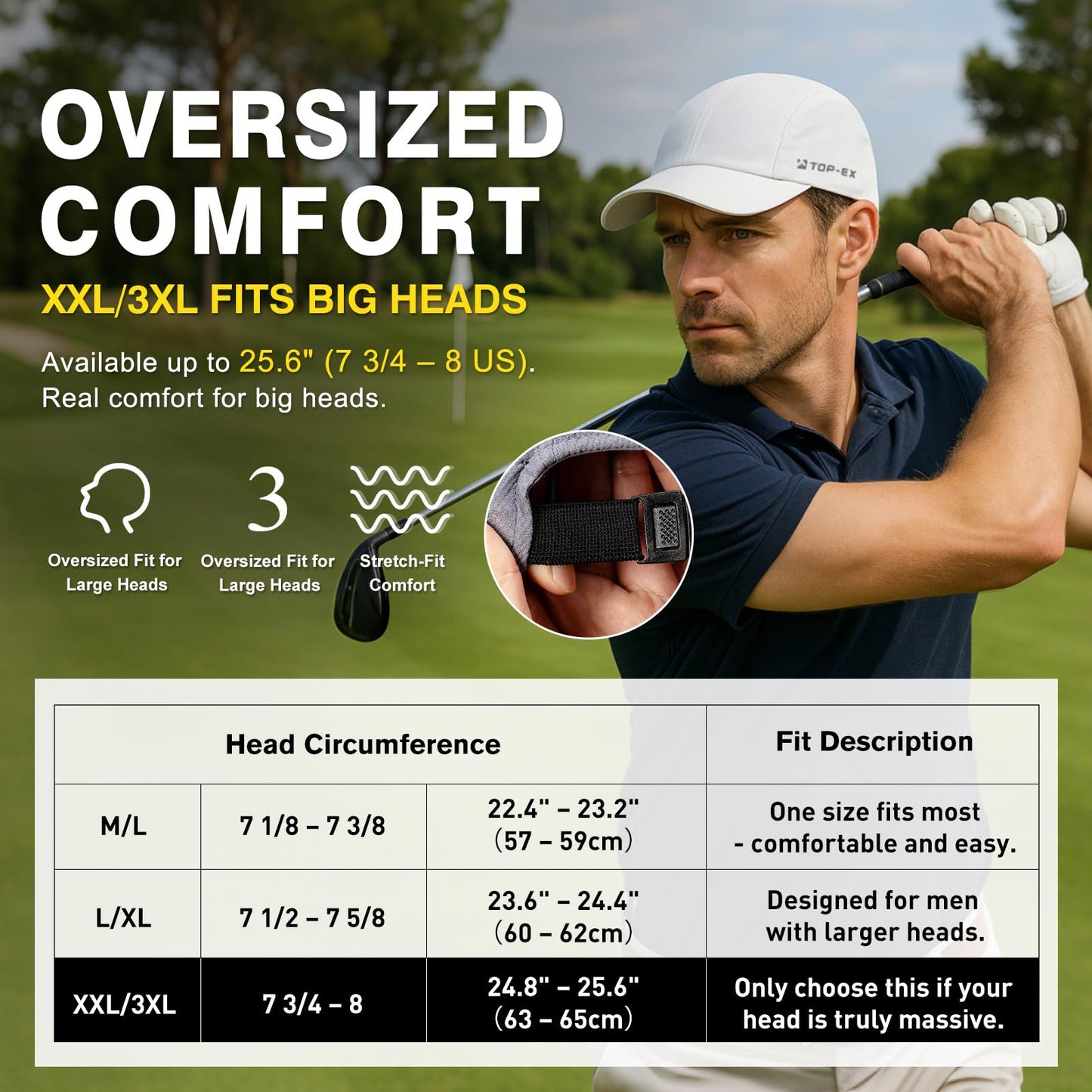 TOP-EX UVCoolix™ Cooling Mens Baseball Cap - Touch-Cool & UV Production Running Cap – Soft Top with Breathable Mesh