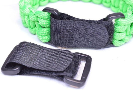 Adjustable Paracord Buckle - Versatile Hook and Loop Design for Bracelets & Dog Collars - Multiple Sizes Available