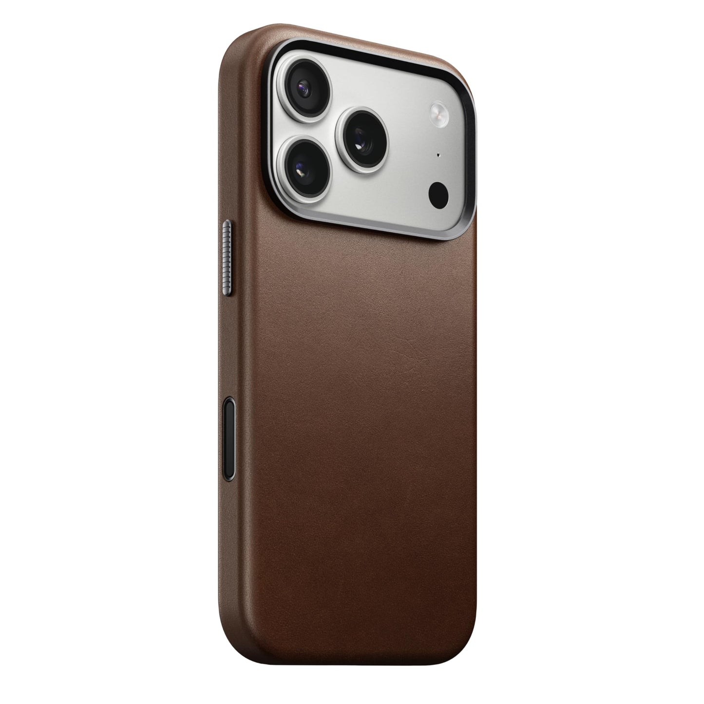 NOMAD Traditional Leather Case Brown Compatible with iPhone 17 Pro Leather Magsafe Charging Compatible Phone Case for iPhone 17 Pro