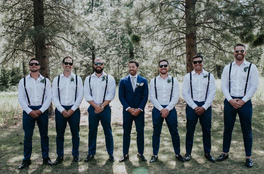 HISDERN Mens Suspenders X-Back 1.4'' Adjustable Elastic Strong Clips Suspenders Black Suspenders for Men Casual&Formal Leather Braces Wedding Party