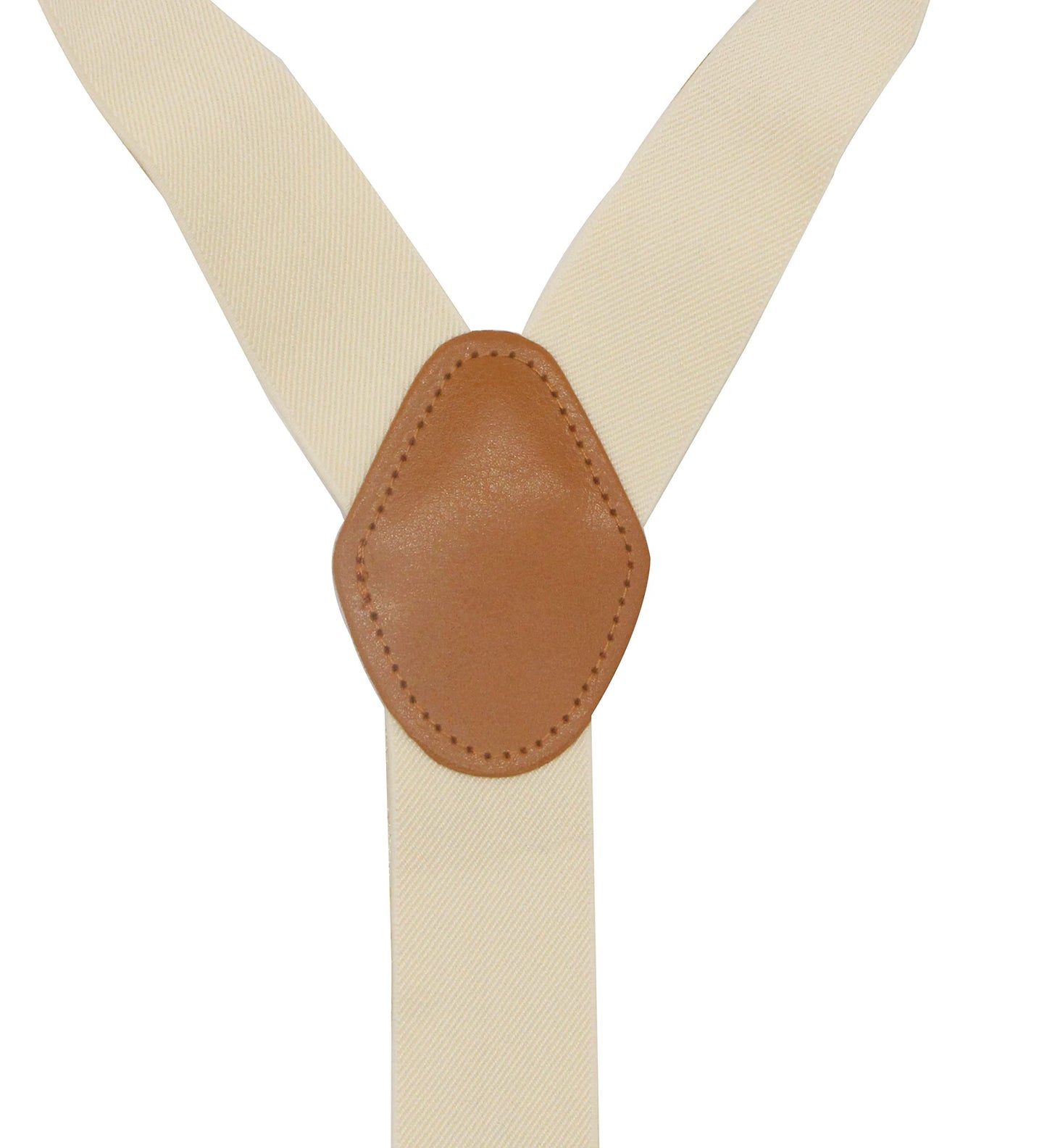 Cedrainy Suspenders for Men 3 Swivel Hooks 1.4 Inch Wide Adjustable Elastic Braces with Heavy Duty Belt Loops (Off-White)