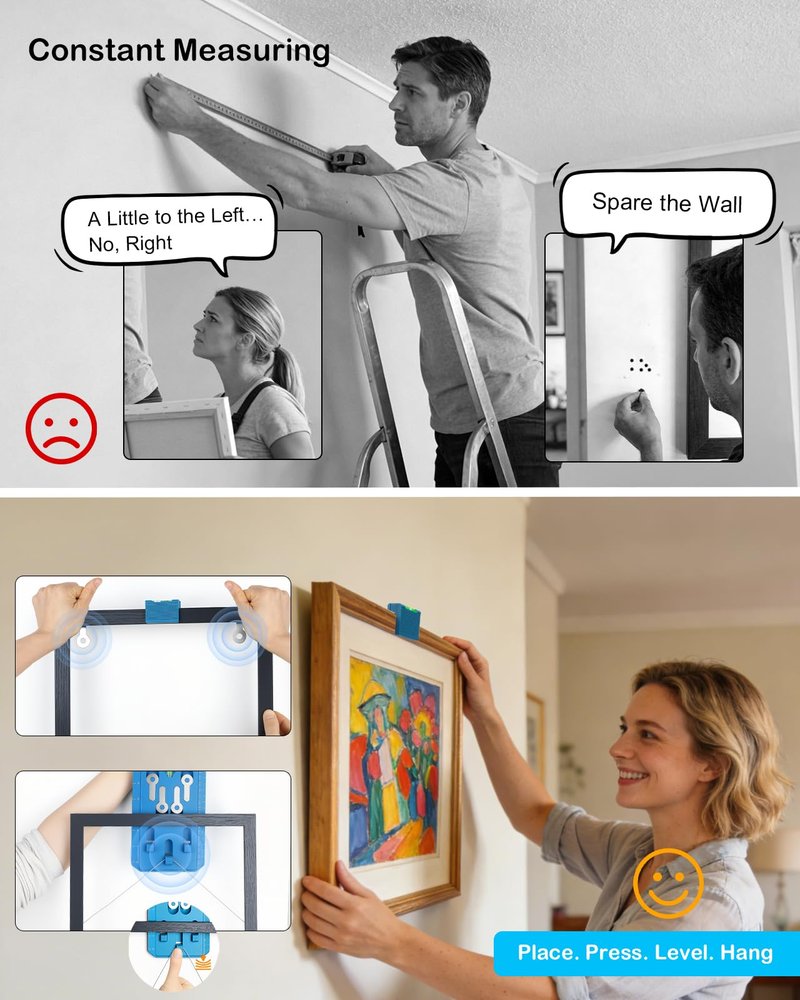 Picture Hanging Kit with Level, Upgraded Picture Hanging Tool, 86Pcs Picture Hangers with Heavy Duty Picture Hanging Hooks, Sawtooth, Wire, Nails, Wall Hangers for Frame, Painting, Art, Photo