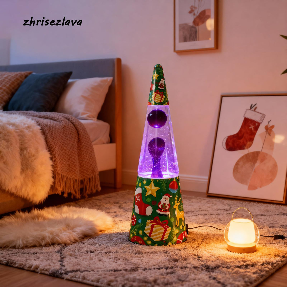 16inch Purple Liquid Motion Lamp, Flowing Relaxation Dynamic Lighting, Home Decor Serenity Entertainment Lamp, Meditation Night Light Home Decor, Gift for Adults and Children, Christmas Base.jzt