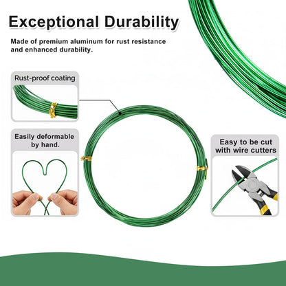 Bonsai Wire Kit, 98 Feet Aluminum Bonsai Tree Training Adjustable Wires Accessories for Holding Branches Wire Bonsai-Tool Set Small Trunks Bonsai-Trees Indoor Garden DIY Tools (3 Colors, 1mm, 30m)
