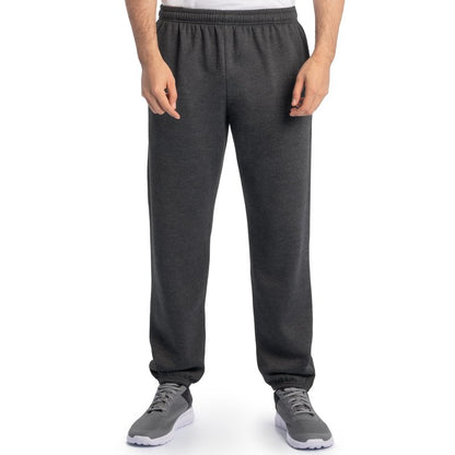 Fruit of the Loom mens Eversoft Fleece & Joggers (Regular Big Man) Sweatpants, Elastic Bottom - Black Heather, XX-Large US