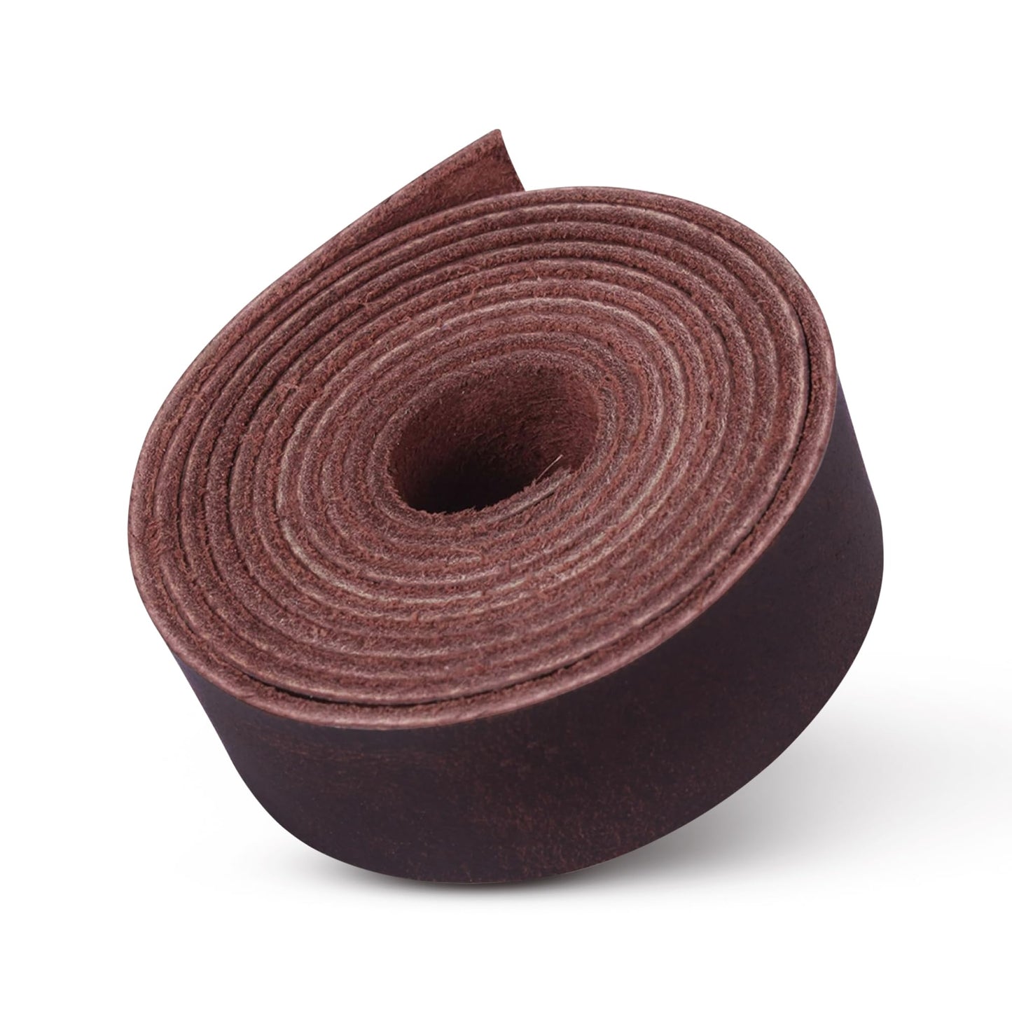 Genuine Buffalo Leather Strap for Crafts - Handcrafted Durable Full Grain Leather Roll - Leathercraft Accessories for Bracelet Making, Belt Making Supplies, Keychains, Dog Collars, & More (1” x 60”)