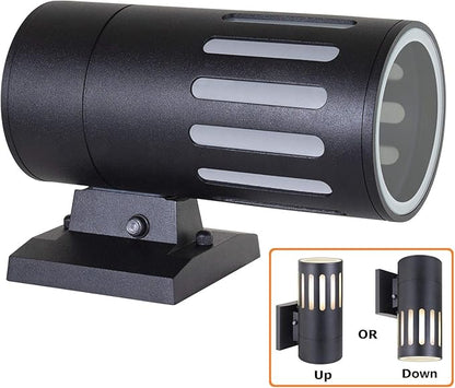 Dusk to Dawn Sensor Outdoor Wall Sconce, Exterior Lighting -ETL Listed, Aluminum Anti-Rust Waterproof Wall Mount Cylinder Light, 1-Direction Up or Down Light Fixture for Porch,Patio or Doorway