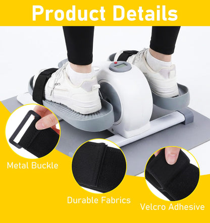 2PCS Bike Pedal Straps, Black Adjustable Leg Exerciser Traction Straps, Secure Stability for Elliptical Exercise Machine Under Desk Seniors Workout (Adjustable Length: 12.7-17.5 Inch)