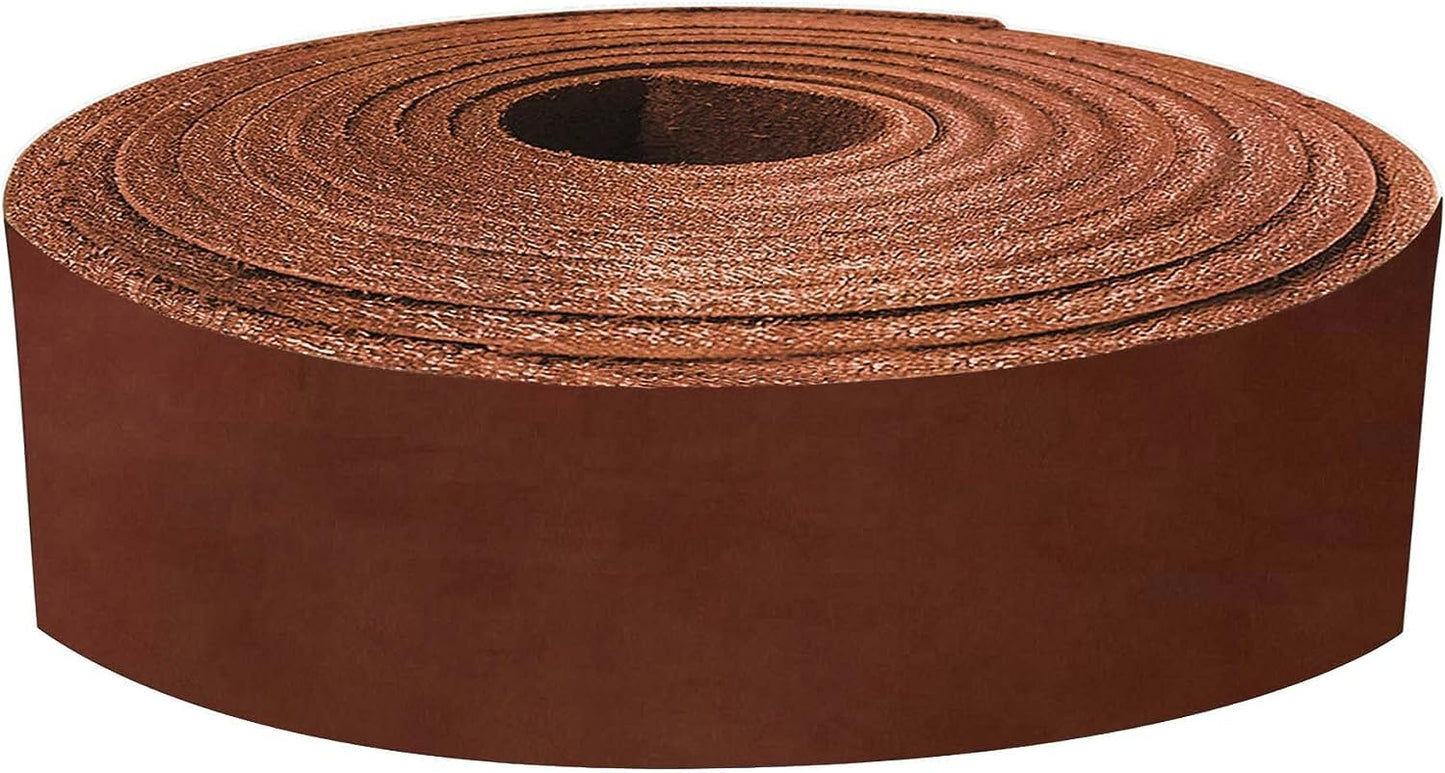 ELW Vegetable Tanned Leather 8-10 oz (3.2-4mm) Russet Straps, Belts, Strips Size: 2-1/4"x72" (5.7x182cm) Full Grain Veg Tan Tooling Leather Cowhide Heavy Craftsmen Grade AB for DIY, Tooling, Carving