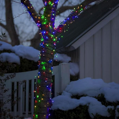 OZS 2PK 240LED 95FT Multicolor Solar String Lights Outdoor Waterproof, Solar String Lights for Outside, Green Wire Solar Tree Lights with 8 Lighting Modes for Xmas Wedding Party Christmas Decorations