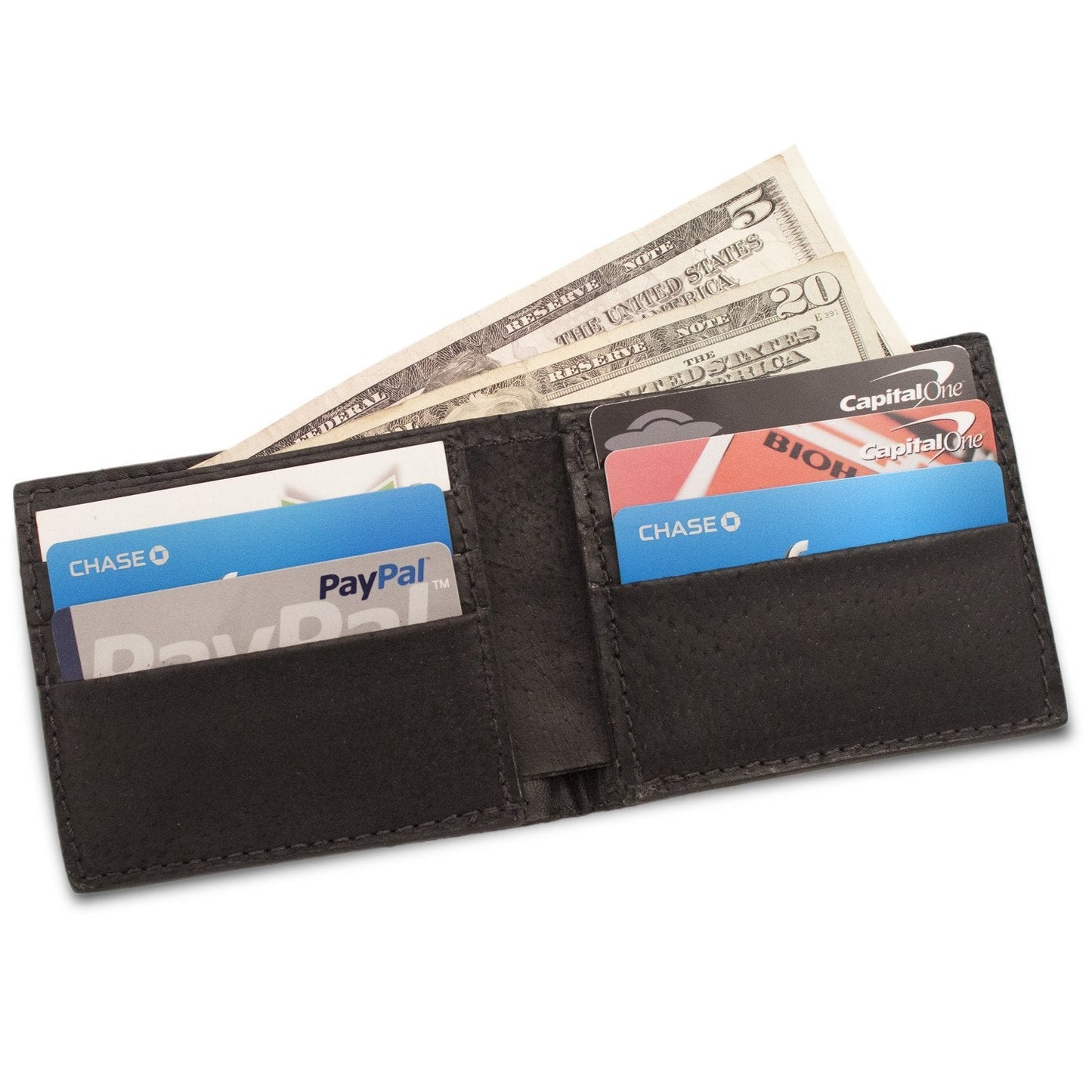 Brown Genuine Ostrich Skin Leather Bifold Wallet Handmade with 6 Card Slots
