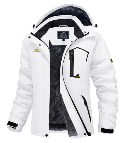 MAGCOMSEN Womens Snow Jacket Waterproof Insulated Ski Jackets Ladies Snowboarding Jackets Winter Jackets with Hood Windproof Hiking Jacket