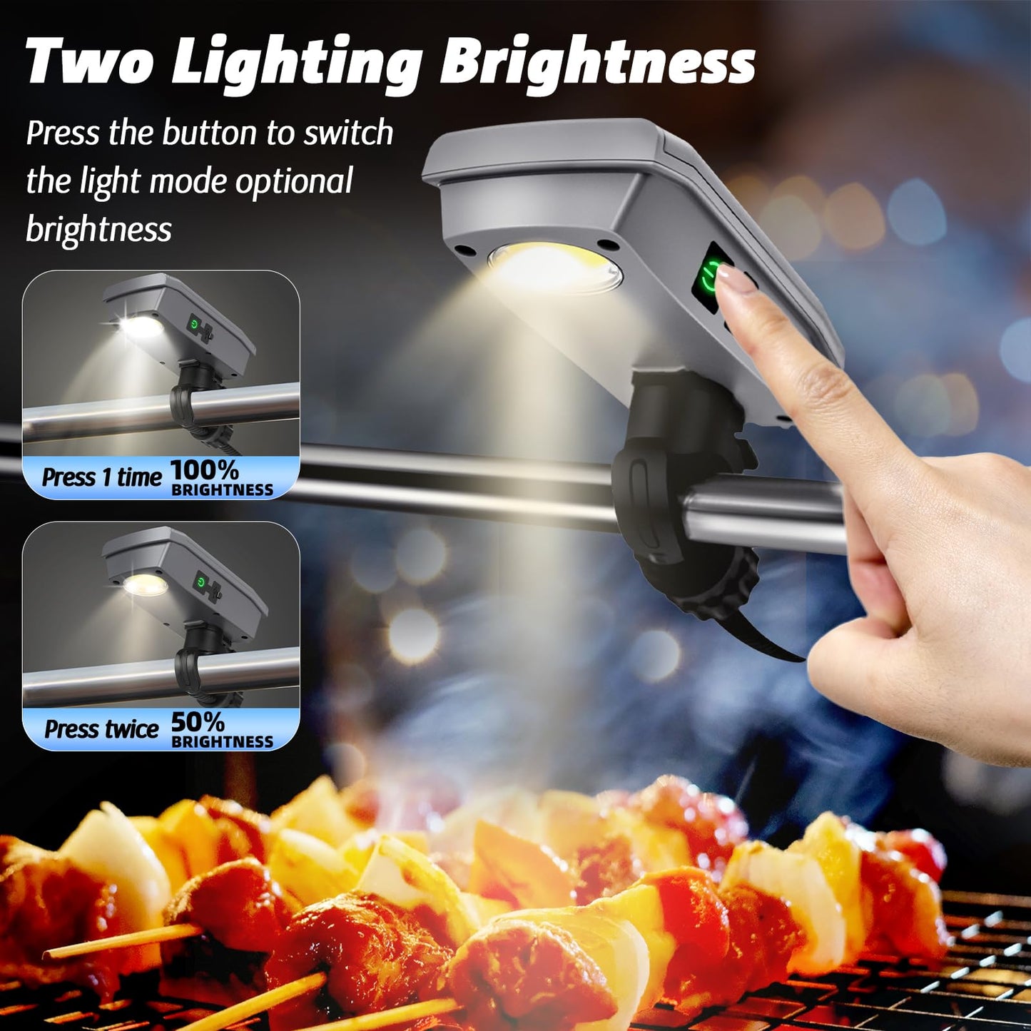 Solar Charging Barbecue Grill Light for Outdoor Grill, Automatic On/Off BBQ Light for Blackstone Griddle Accessories, Grill Accessories for Blackstone Grill, Perfect BBQ Gift for Men Women Him Her
