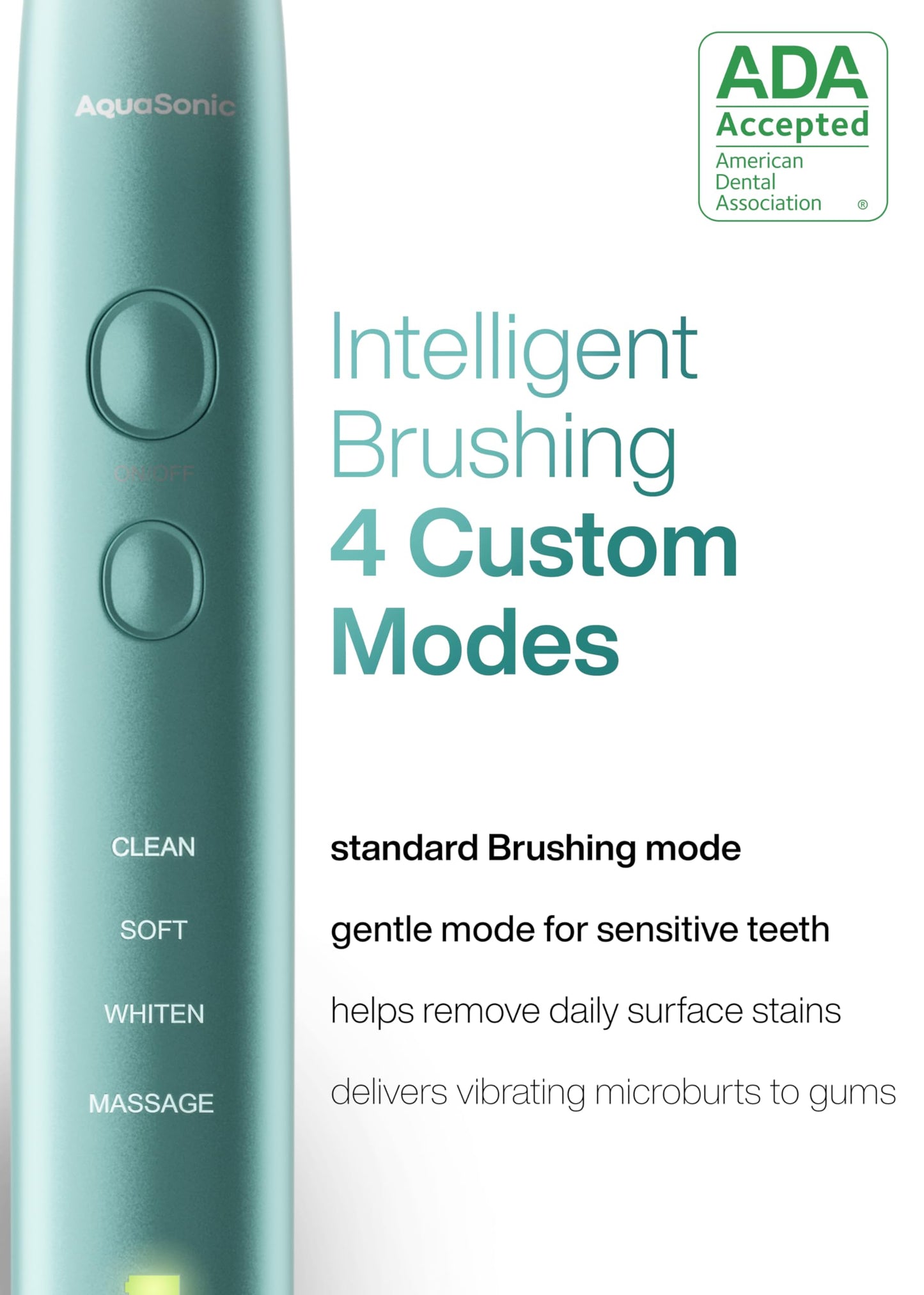 Aquasonic Vibe Series Ultra-Whitening Toothbrush – ADA Accepted Electric Toothbrush - 8 Brush Heads & Travel Case – 40,000 VPM Motor & Wireless Charging - 4 Modes w Smart Timer – Satin Rose Gold