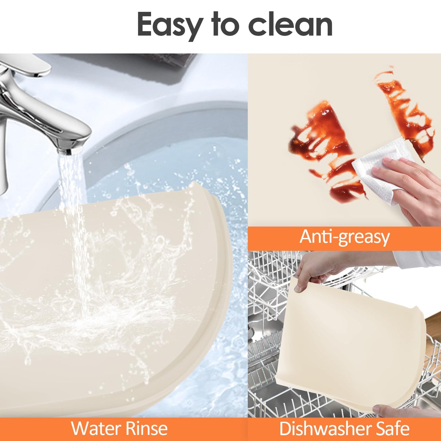 TOHONFOO Silicone Coffee Mat with Lip, 19.7'' x 15'' Heavy Duty Bar Mat, Coffee Tray for Countertop Fit Under Machine Pot Espresso Machine, Grey