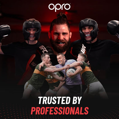 OPRO Silver Level Moldable Mouth Guard Essential Fit (Clear) Adult & Kids Boxing Mouthguard for MMA & Impact Sports, Easy Self-Fit Mouth Guard for Sports, Football & Hockey - Includes Case