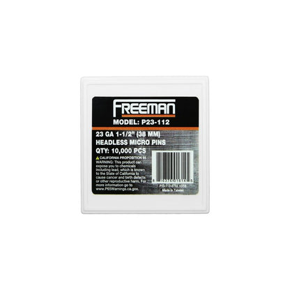 Freeman 23-Gauge 1-1/2" Headless Micro Pins | 10,000 Count | P23-112