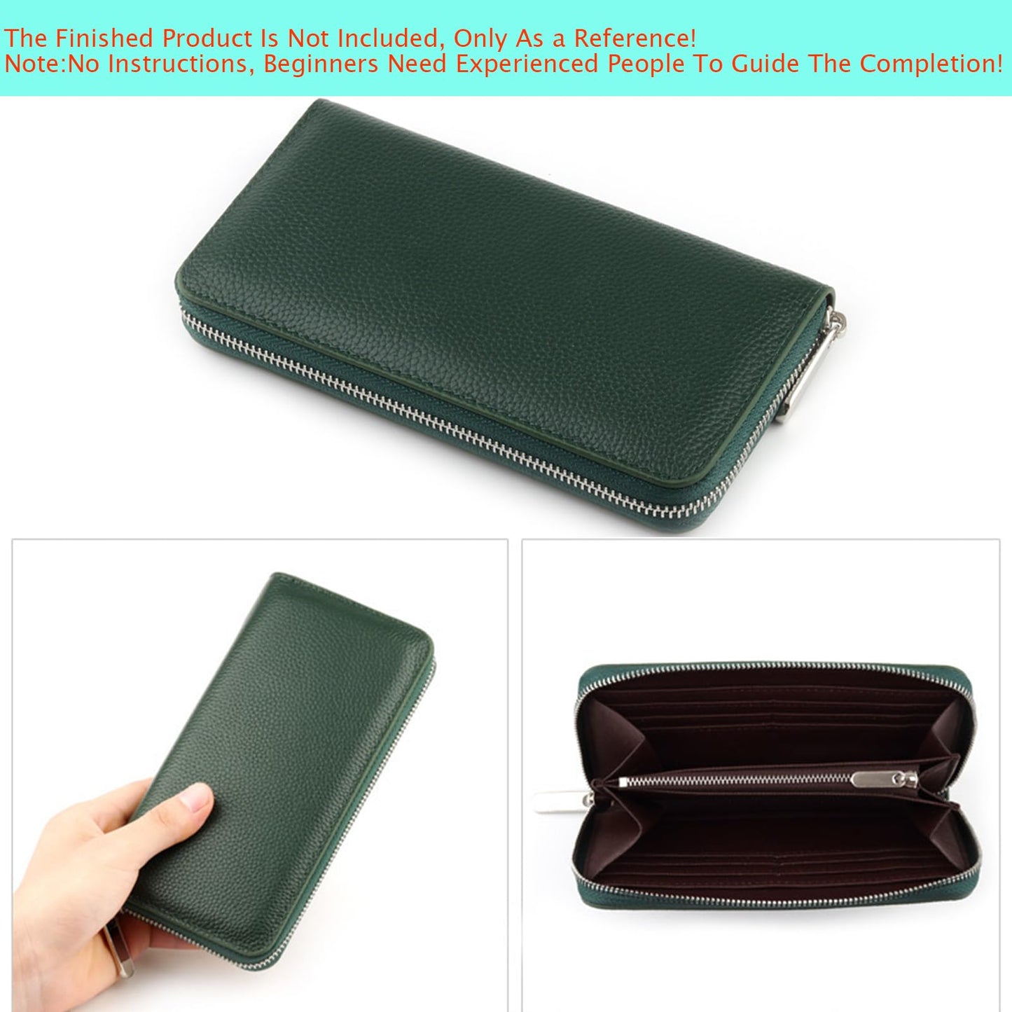 RIVEENY Leather Purse Templates, Acrylic Leather Patterns Templates for Women's Wallet Long Clutch Zip Around Travel Leather Purse