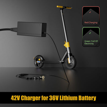 Carsty 42V Electric Scooter & Hoverboard Charger for Gotrax, Jetson, Segway, Ninebot, Swagtron | UL Certified with 5-in-1 Universal Plug Set