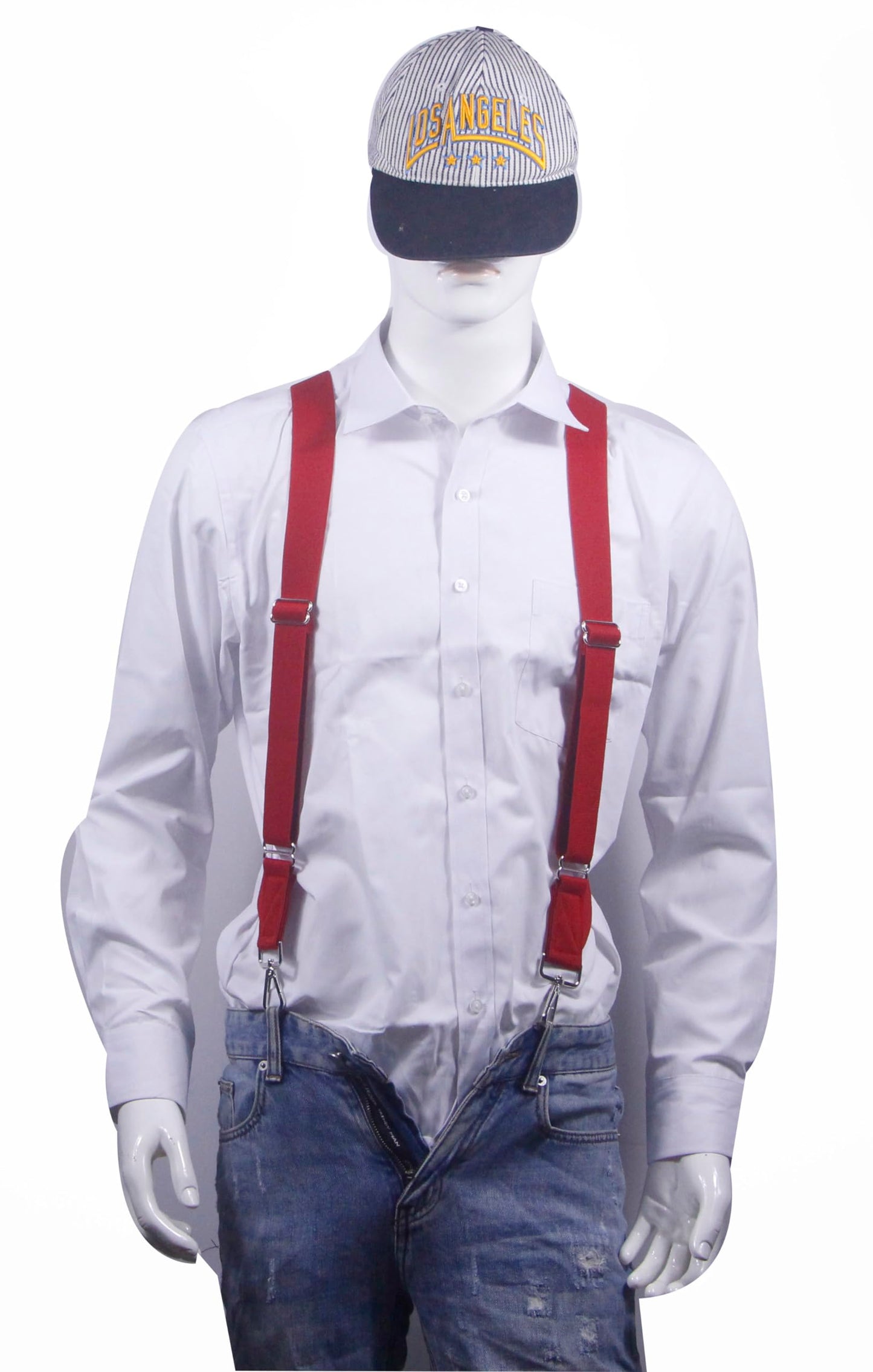 Cedrainy Men’s Suspenders Swivel Hooks X Back Susspenders with 2 Heavy Duty Braces Belt Snaps Loops