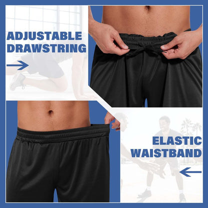 LalaHooK 5 Pack Gym Mens Shorts - Quick Dry Basketball Workout Athletic Shorts with Pockets for Running Casual Activewear
