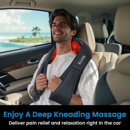 Shiatsu Neck and Back Massager for Pain Relief Deep Tissue, Neck and Shoulder Massager with Heat, Electric Kneading Back Massage for Muscle, Waist, Leg and Foot, Best Gift for Women Men Mom Dad