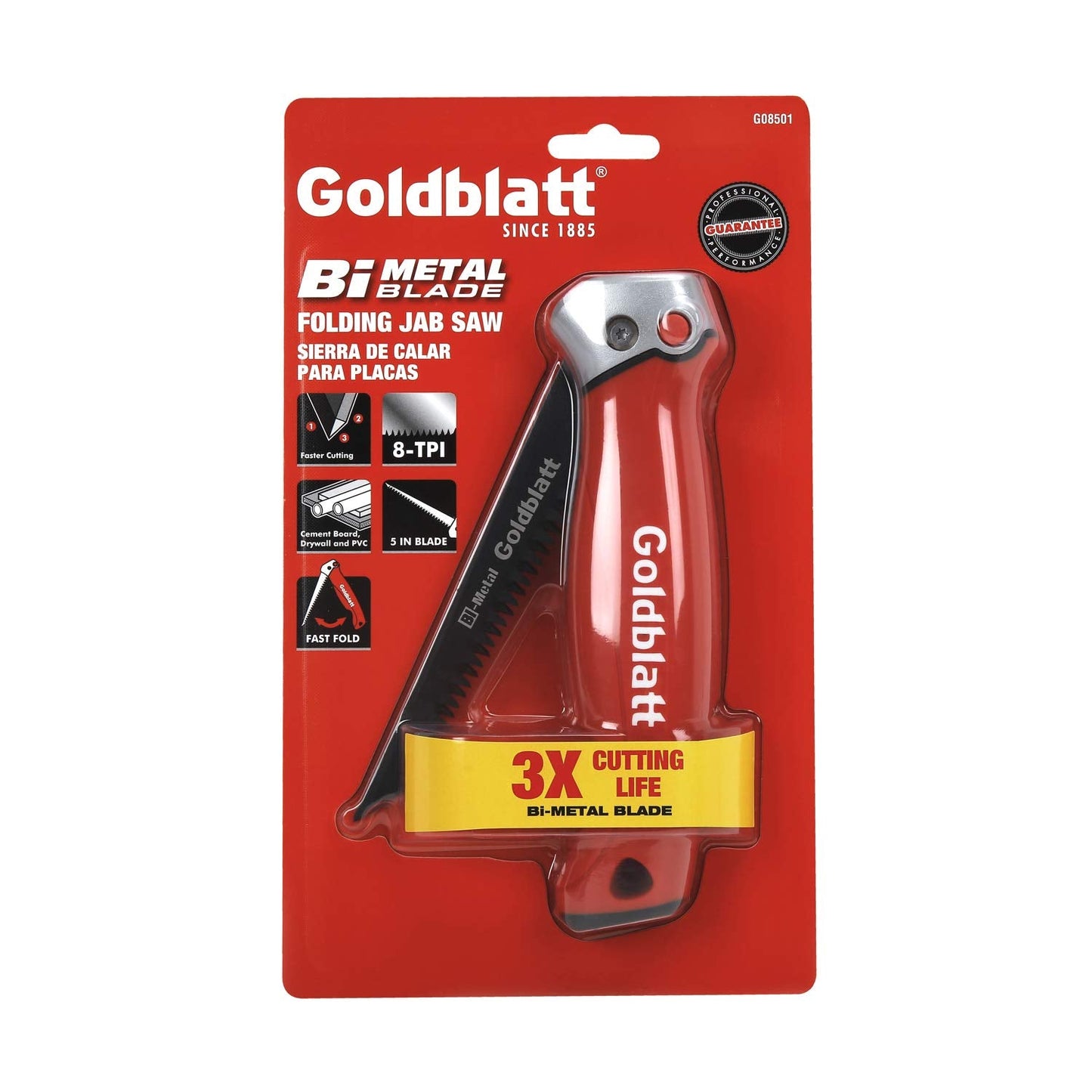 Goldblatt Folding Drywall Saw, Jab Saw, Hand Saws with Soft Grip Handle, Sheetrock Saws for Wallboard, Drywall, Plywood and PVC