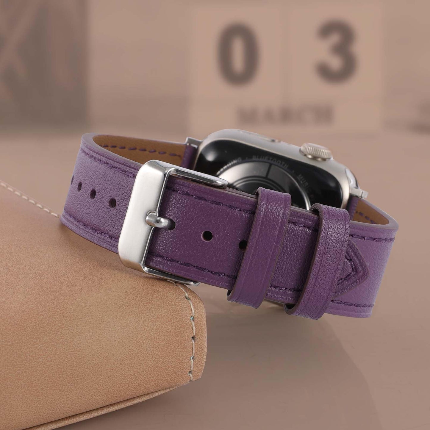Biggyboom Italy Genuine Leather Bands Compatible with Apple Watch Band 42mm 41mm 40mm 38mm for Women Men, Sweat-Wear Resistant Leather Replacement Strap for iWatch Series 11 10 9 8 7 6 SE 5 4 3 2 1