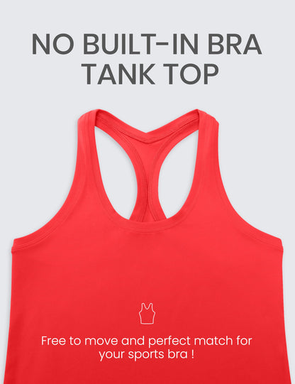 CRZ YOGA Butterluxe Racerback Workout Tank Tops for Women Tight Sleeveless Camisole Gym Athletic Yoga Shirts Deep Red Medium