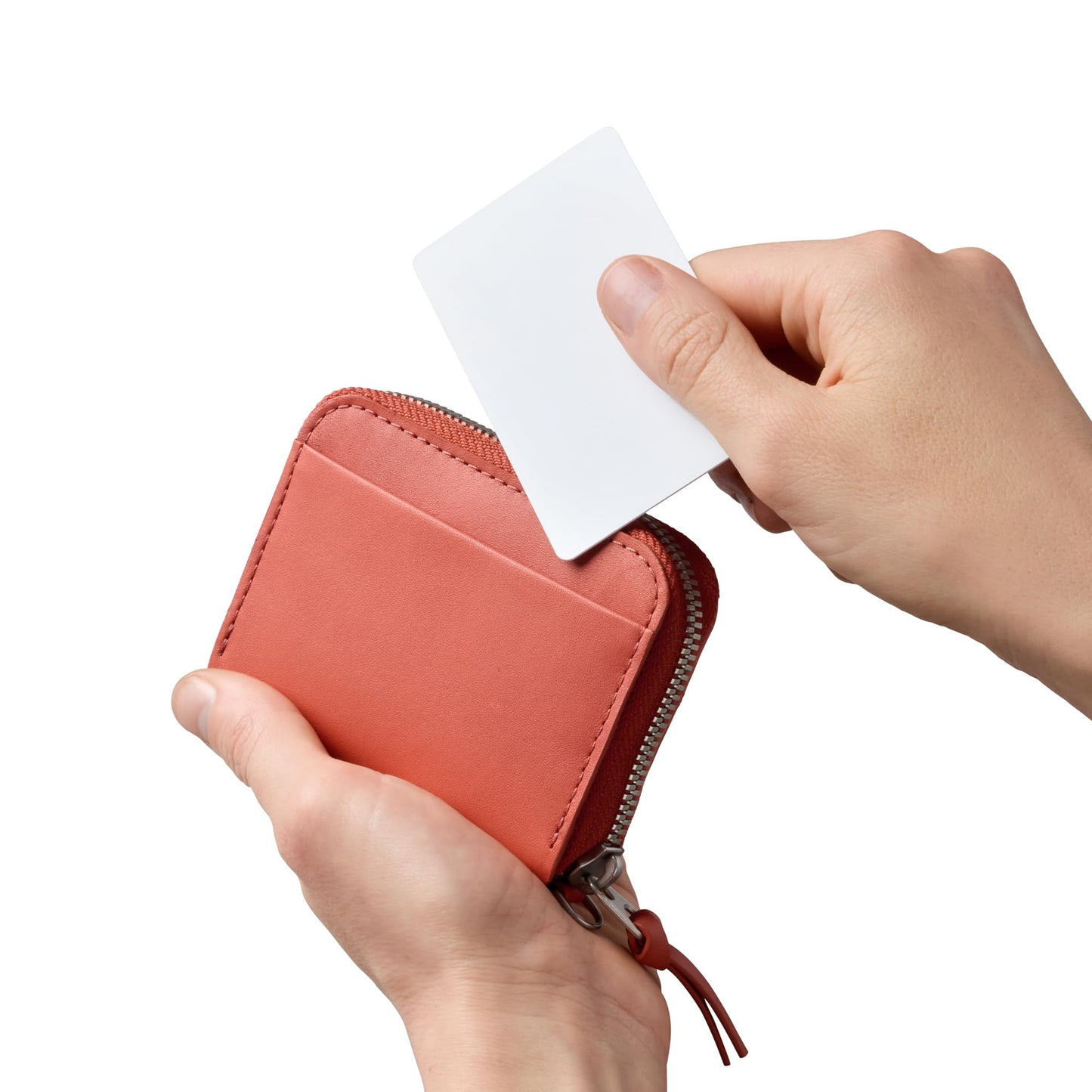 Bellroy Folio Piccolo (small leather zip wallet for men and women, with storage for cards, coins and keys) - BloodOrange