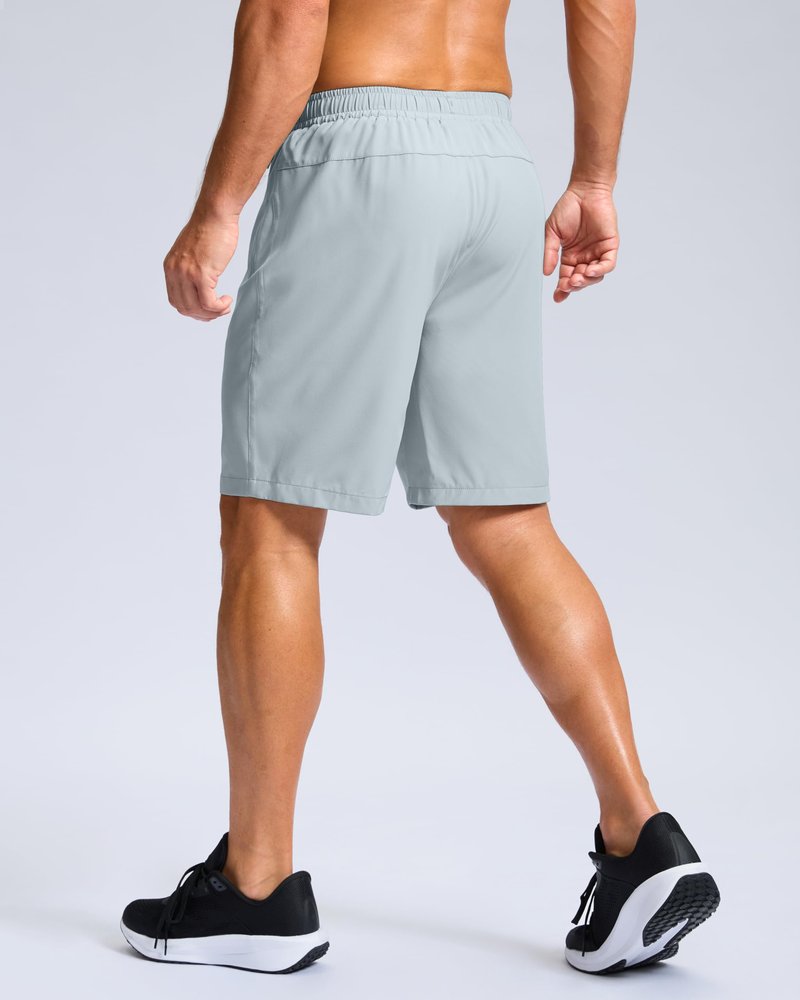 G Gradual Men's Athletic Running Shorts with Zipper Pockets Quick Dry 7"/ 5"/ 9" Workout Gym Shorts for Basketball Hiking(Light Grey,9XXL)