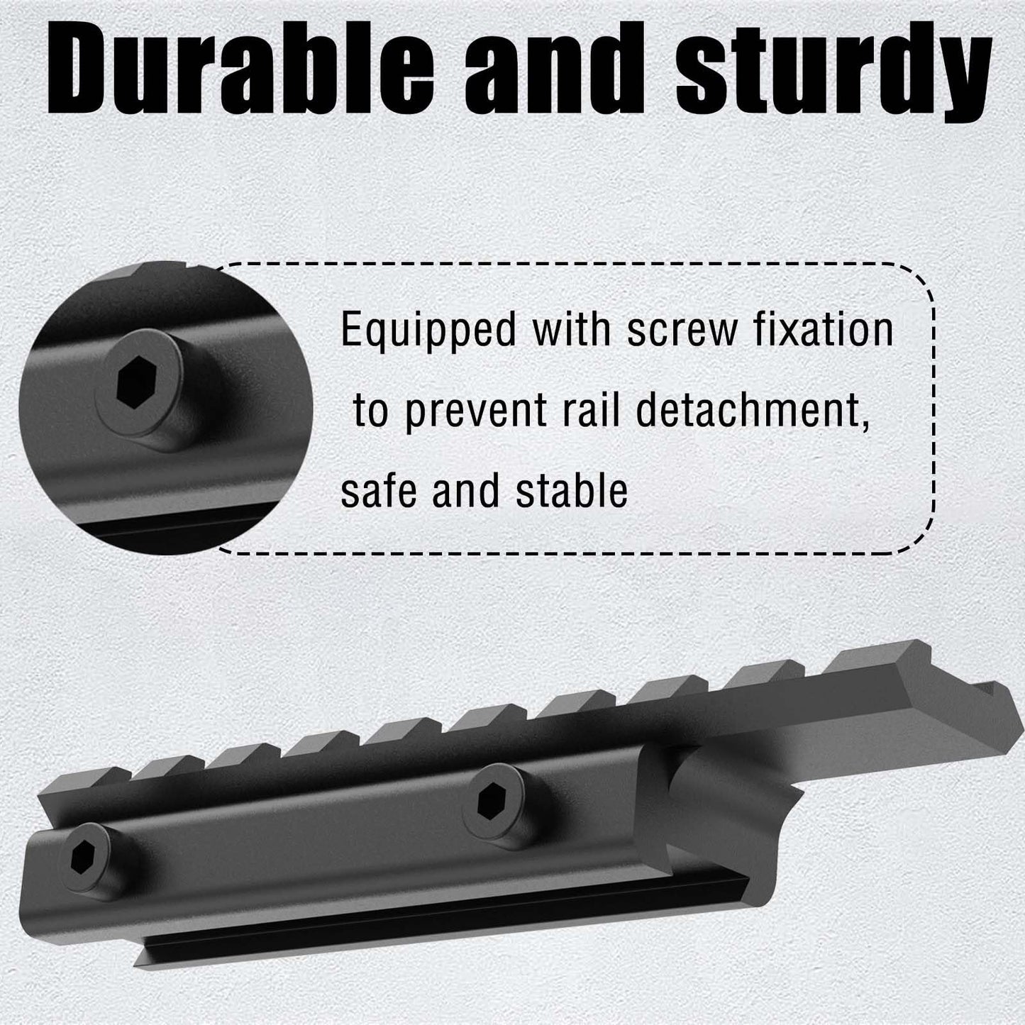 3/8" Dovetail to 7/8" Picatinny Adapter, Scope Mount Picatinny Rail, 11mm to 21mm Scope Mounts Adapter for Picatinny Rail Accessories