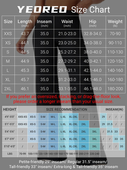 YEOREO Workout Leggings Womens No Front Seam Straight Leggings 35" High Waist Buttery Eddiy Gym Yoga Pants Dark Green M