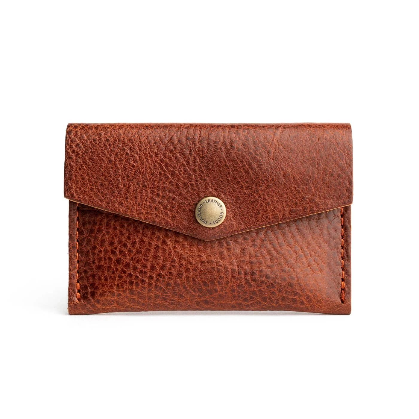 Portland Leather Goods Mini Envelope Wallet for Women – Handmade from the Finest Full-Grain Hides – Features Two Interior Pockets with Secure Snap Closure – Nutmeg