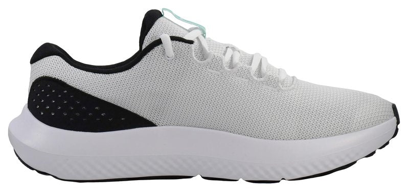 Under Armour Men's Charged Rogue 4 Sneaker, White/Black/Green Mode, 13