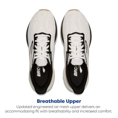 Brooks Men’s Anthem 7 Neutral Running Shoe - White/Black/Tan - 10.5 Medium