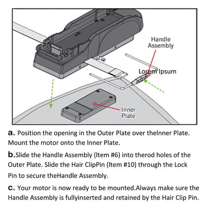 1854023 MKA-23 Quick Release Bracket fits for Ultrex Fortrex Maxxum and Edge Trolling Motors - Easy Removal and Secure Attachment with Stainless Steel Pins